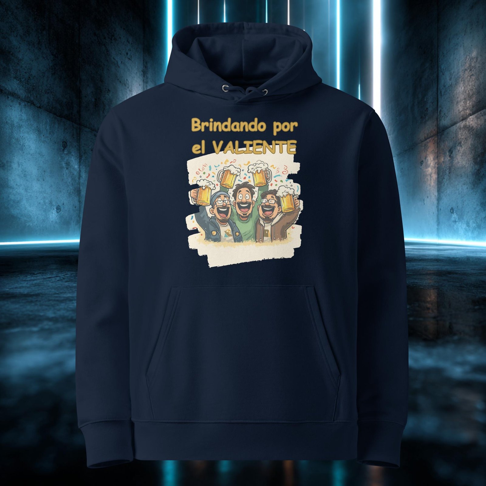 Sudadera orgánica con diseño Brindando por el Valiente — color 2