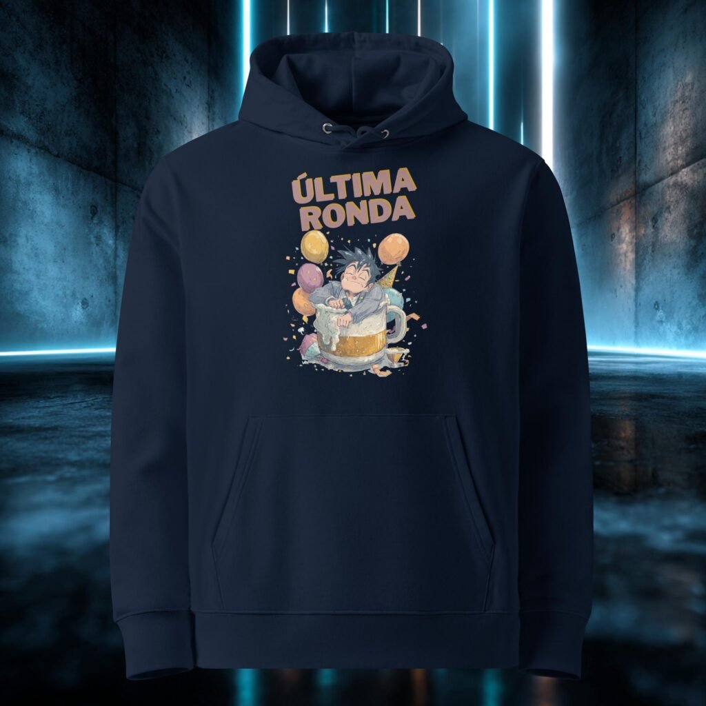 Sudadera orgánica con diseño Última Ronda