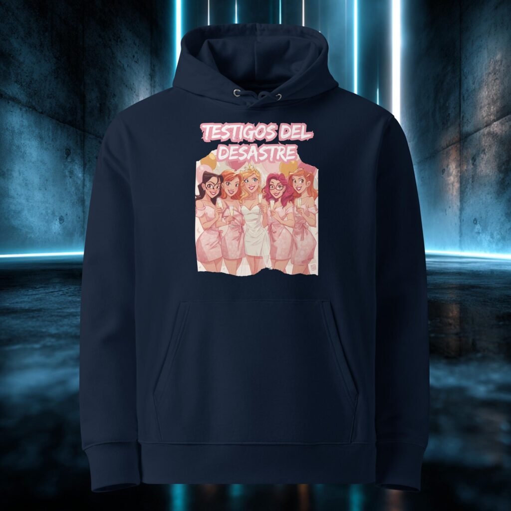Sudadera orgánica con diseño Testigos del Desastre