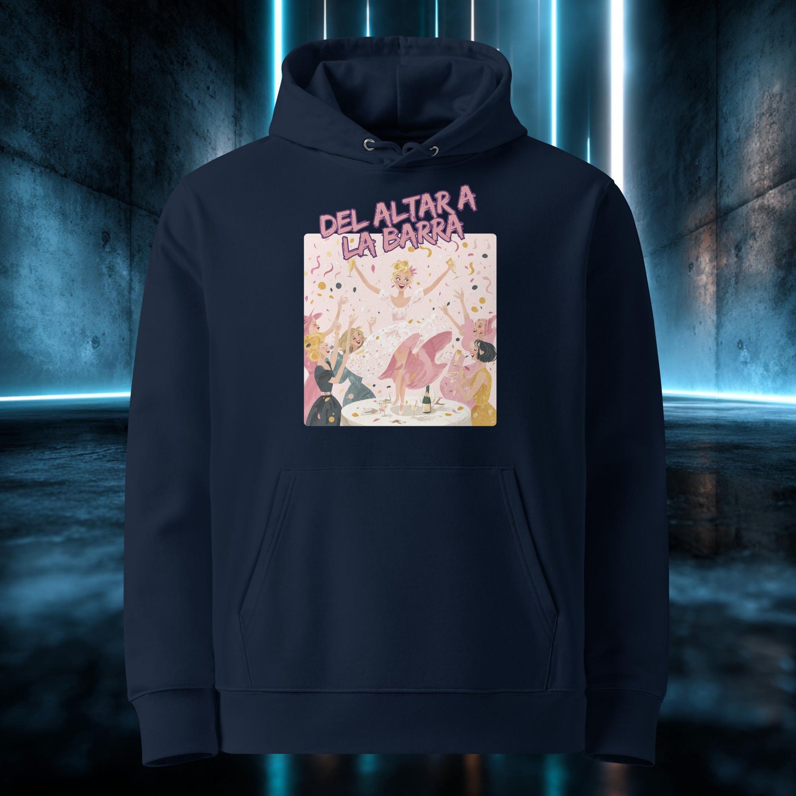 Sudadera orgánica con diseño Del Altar a la Barra — color 2