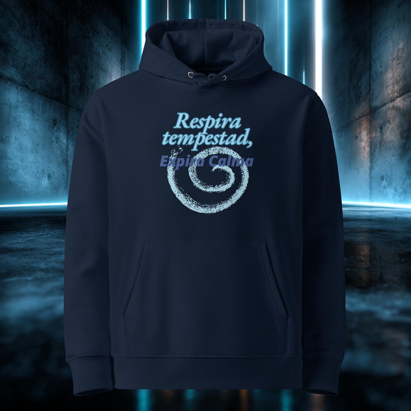 Sudadera orgánica con diseño Respira Tempestad, Expira Calma — color 3