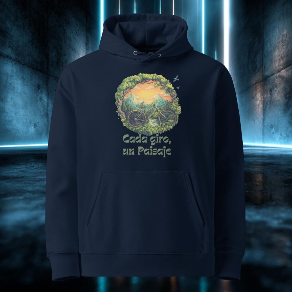 Sudadera orgánica con diseño Cada Giro, un Paisaje