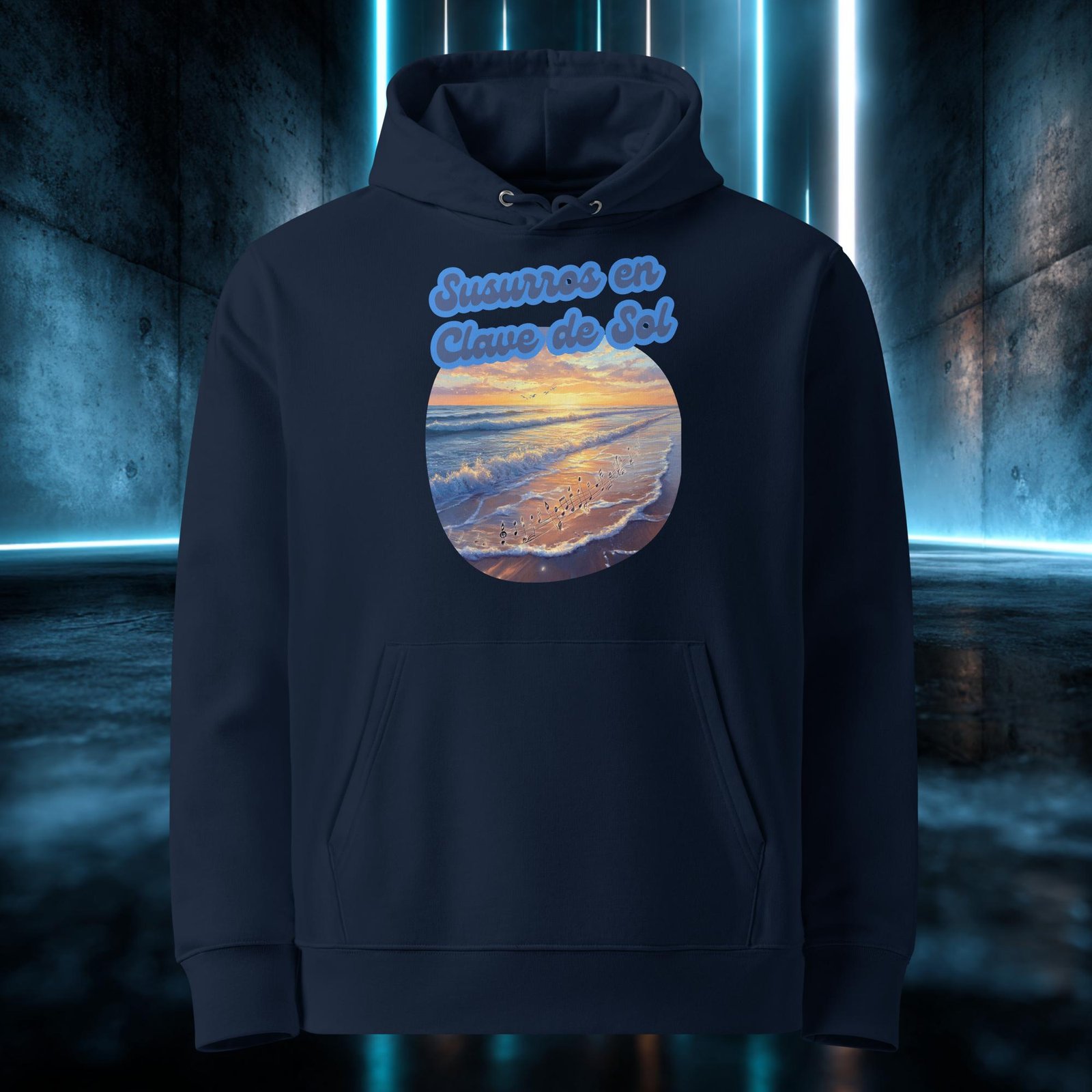 Sudadera orgánica con diseño Susurros en Clave de Sol — color 3