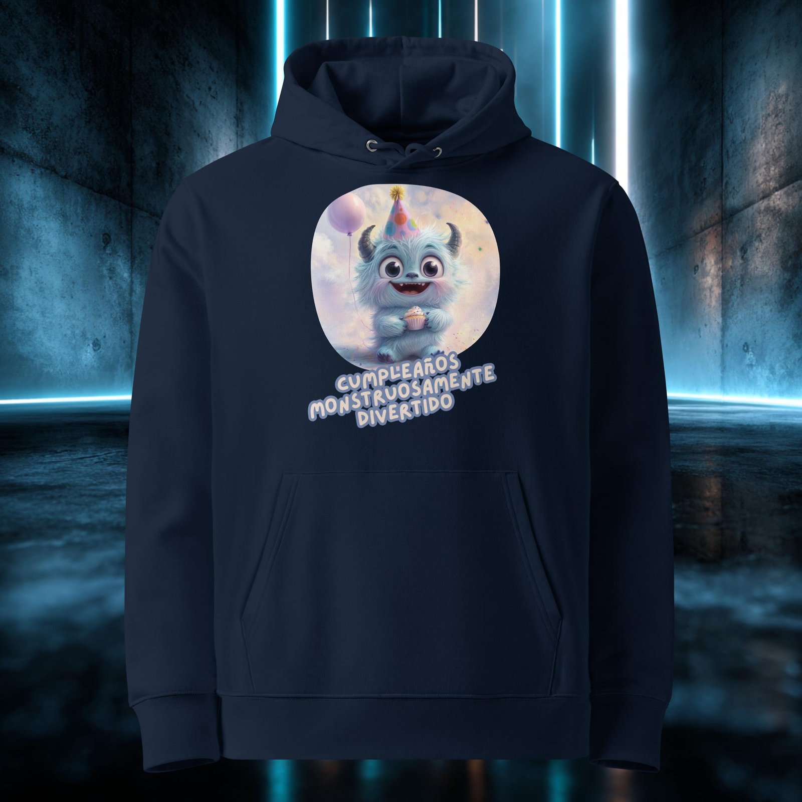 Sudadera orgánica con diseño Cumpleaños Monstruosamente Divertido — color 2