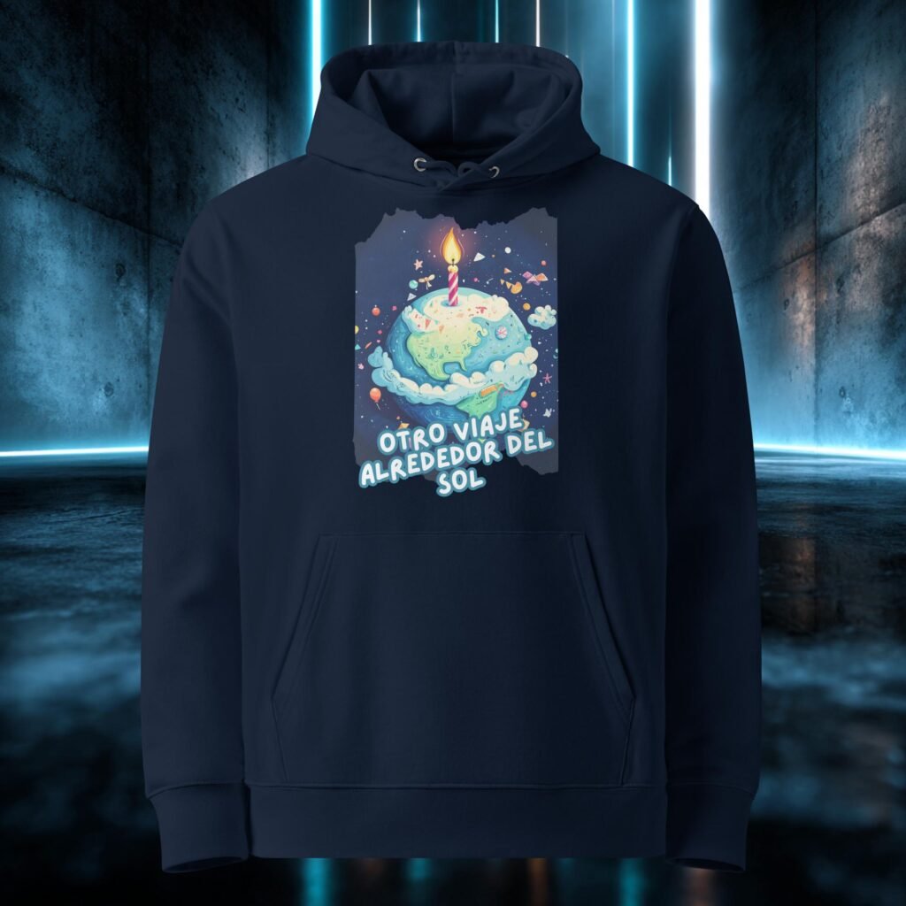 Sudadera orgánica con diseño Otro Viaje Alrededor del Sol