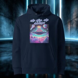 Sudadera orgánica con diseño Más Años, Más Universo