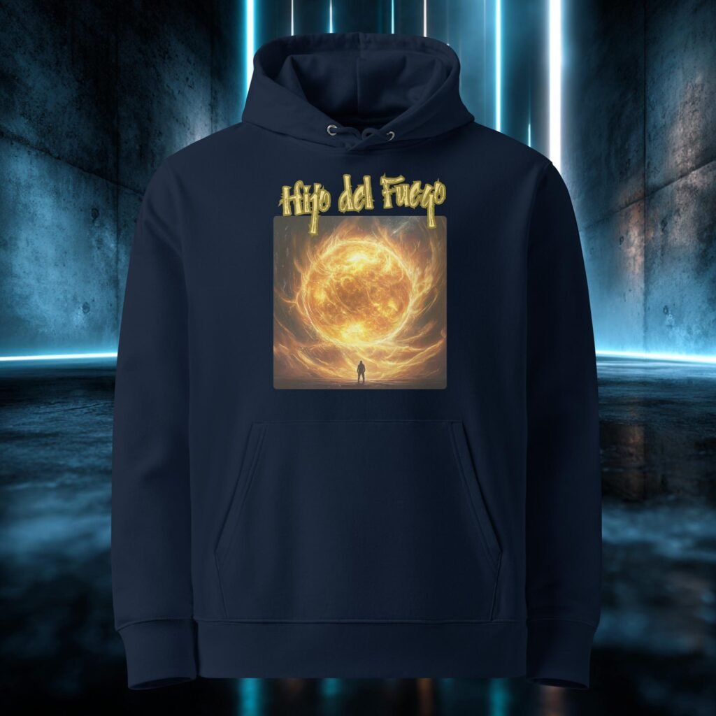 Sudadera orgánica con diseño Hijo del Fuego