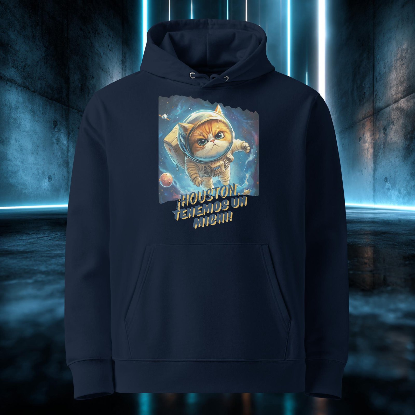 Sudadera orgánica con diseño Houston, Tenemos un Michi — color 3