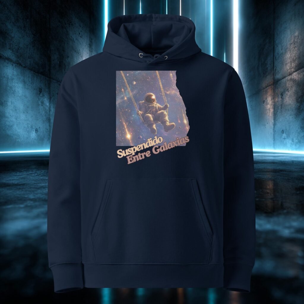 Sudadera orgánica con diseño Suspendido Entre Galaxias