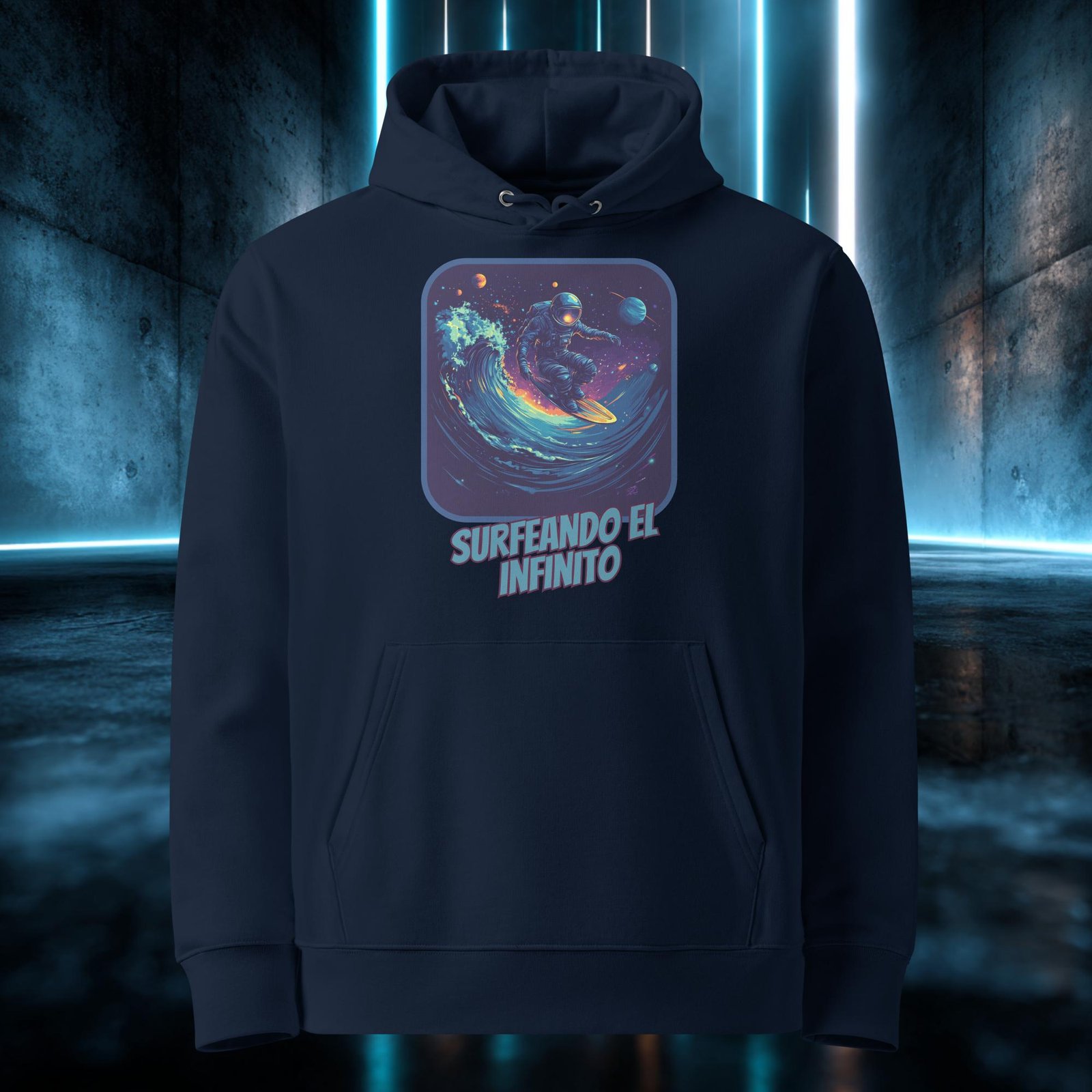 Sudadera orgánica con diseño Surfeando el Infinito — color 2