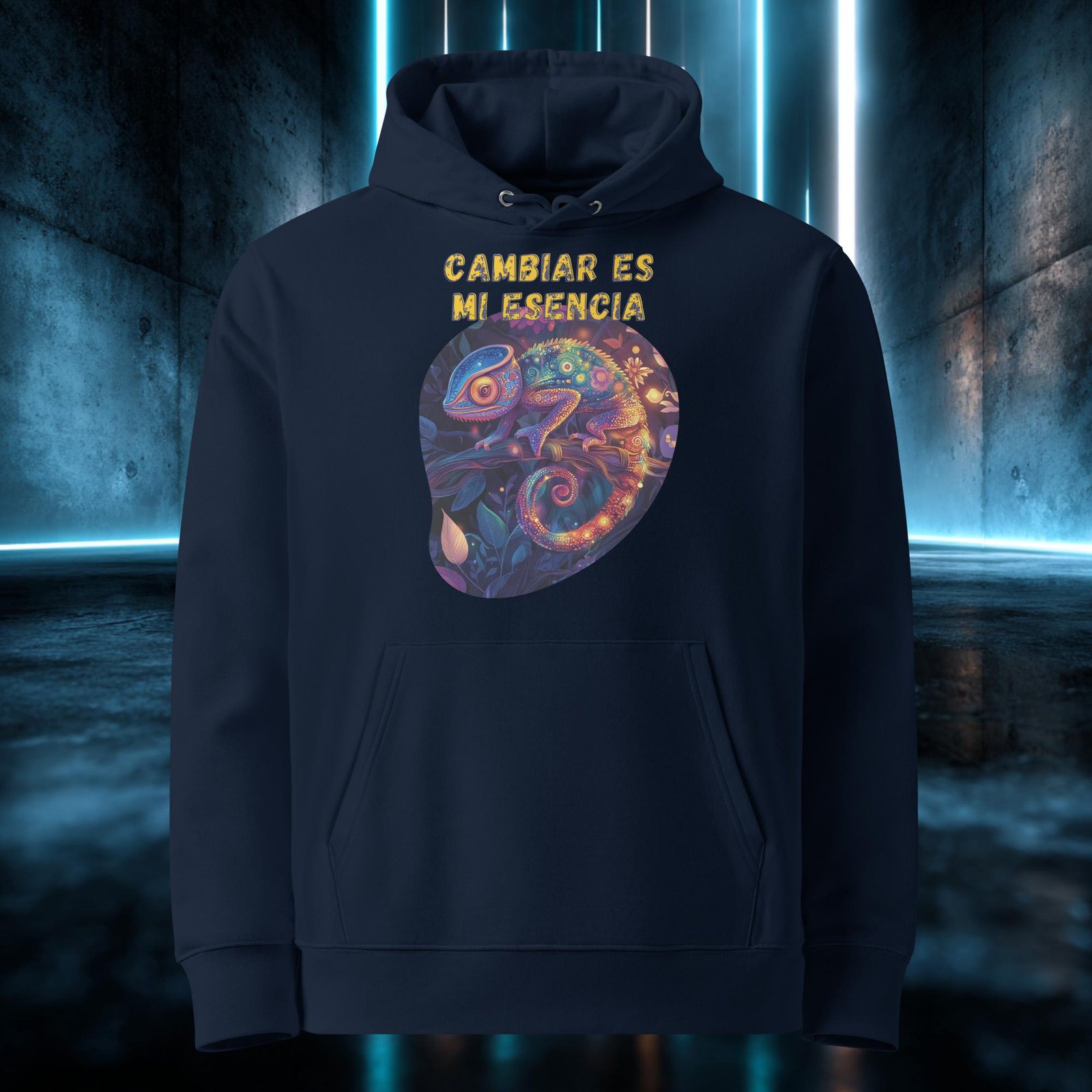 Sudadera orgánica con diseño Cambiar Es Mi Esencia