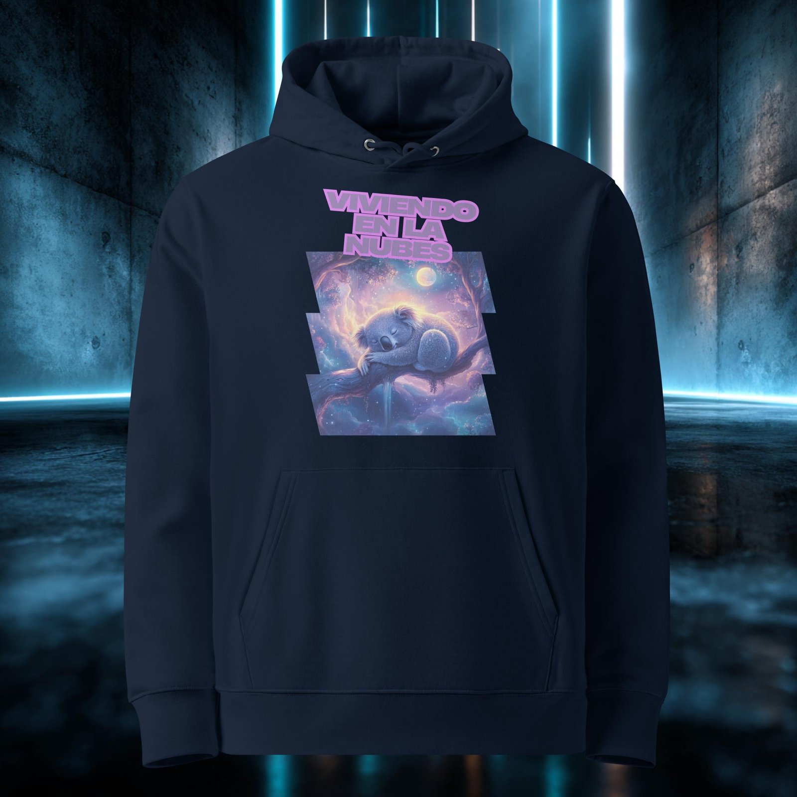 Sudadera orgánica con diseño Viviendo en las Nubes — color 2