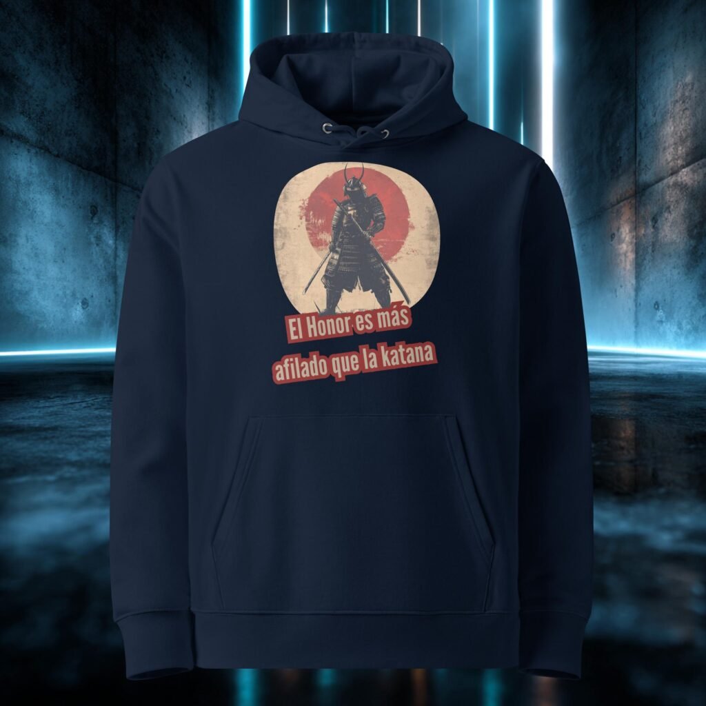 Sudadera orgánica con diseño El Honor Es Más Afilado