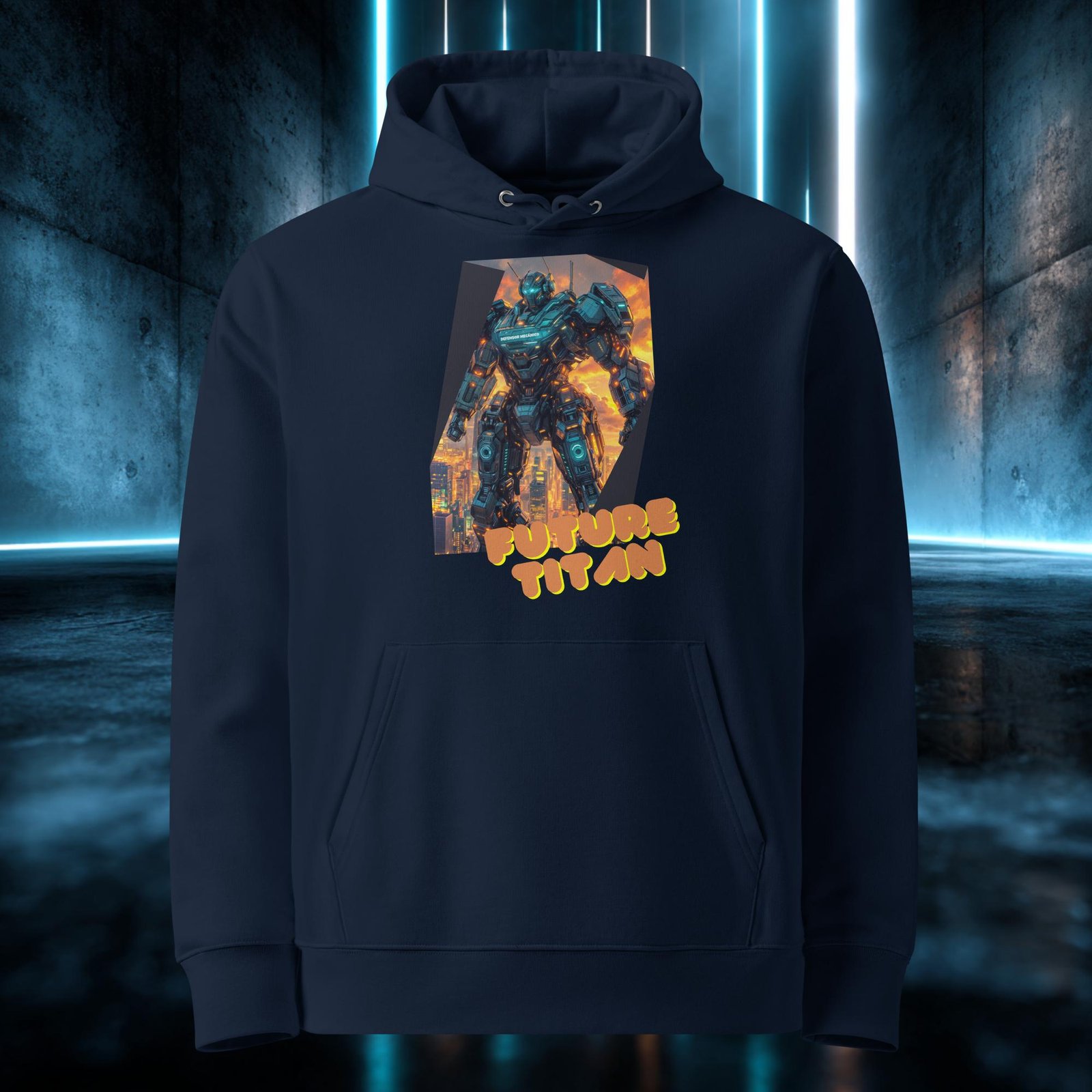 Sudadera orgánica con diseño Titán del Futuro — color 2