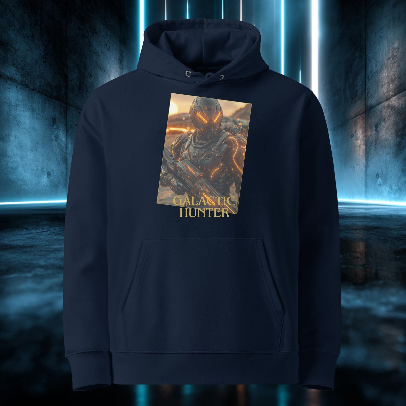 Sudadera orgánica con diseño Cazador Galáctico — color 2