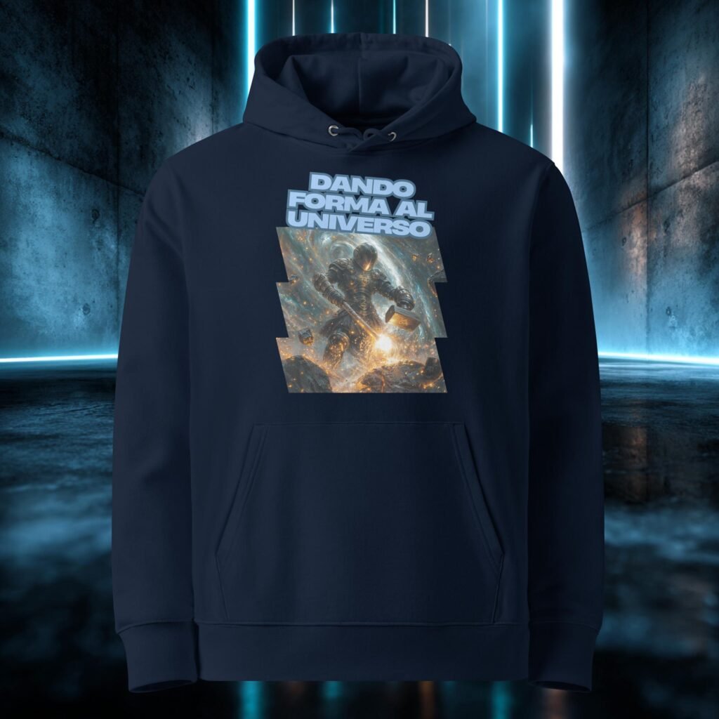 Sudadera orgánica con diseño El Forjador de Estrellas