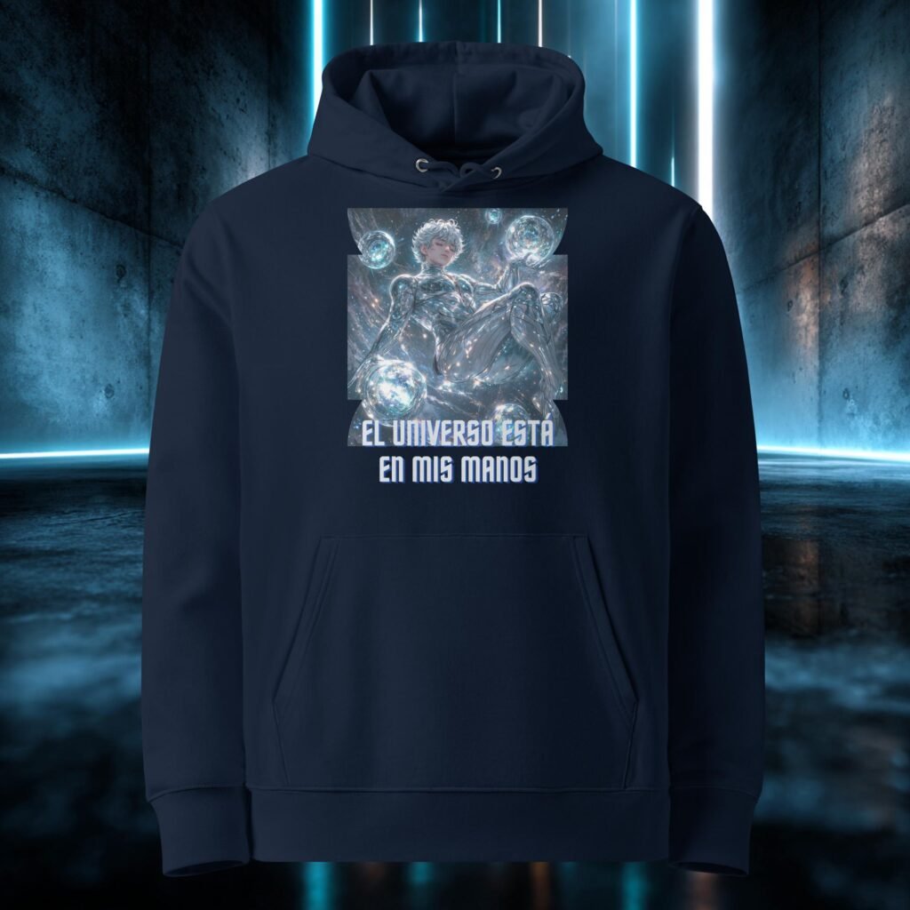 Sudadera orgánica con diseño El Universo en Mis Manos