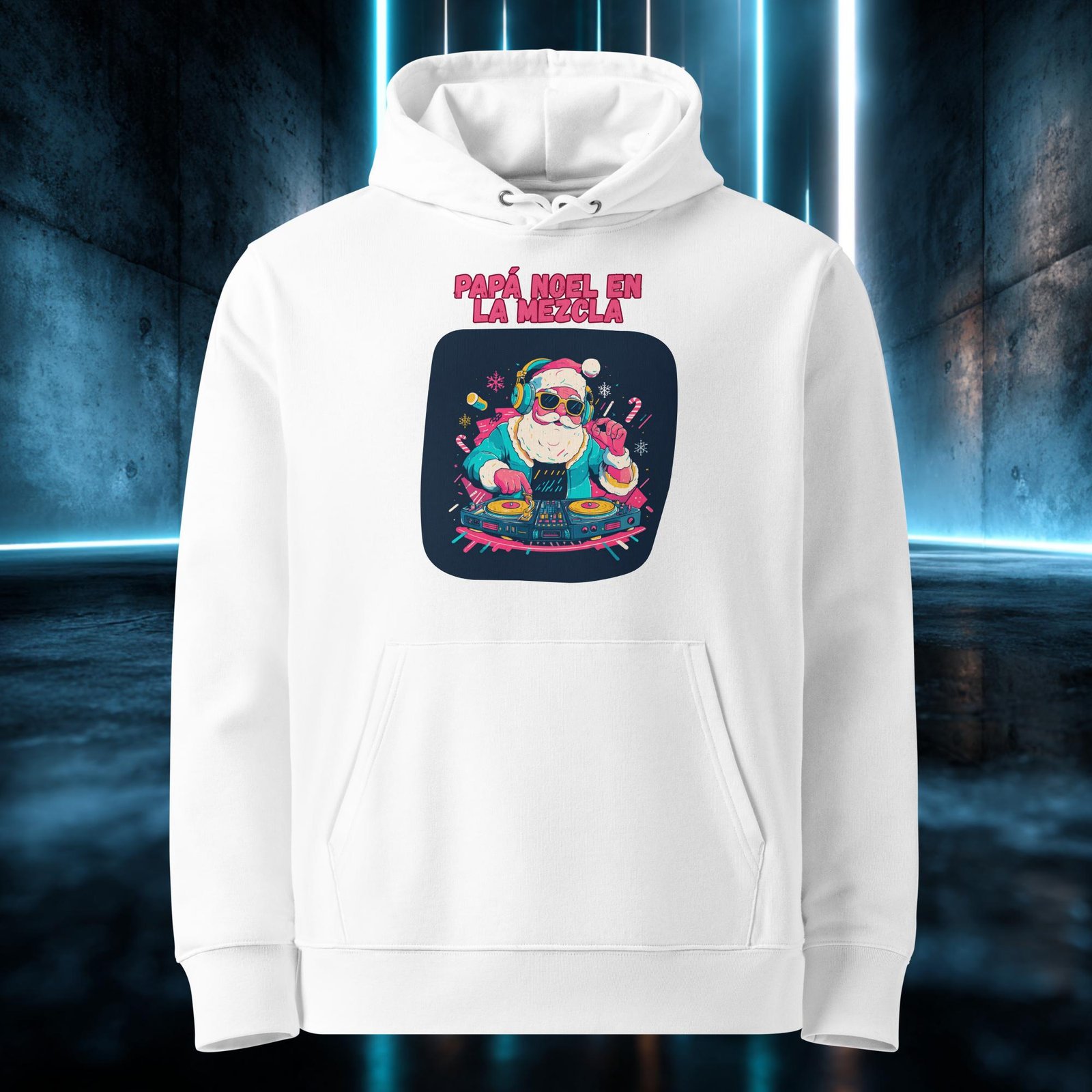 Sudadera orgánica con diseño Papá Noel en la Mezcla — color 3
