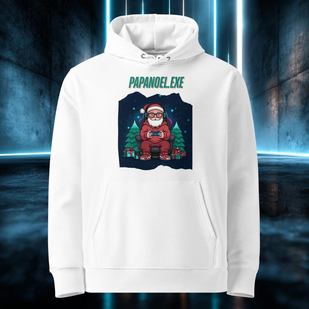 Sudadera orgánica con diseño Papá Noel Punto Exe