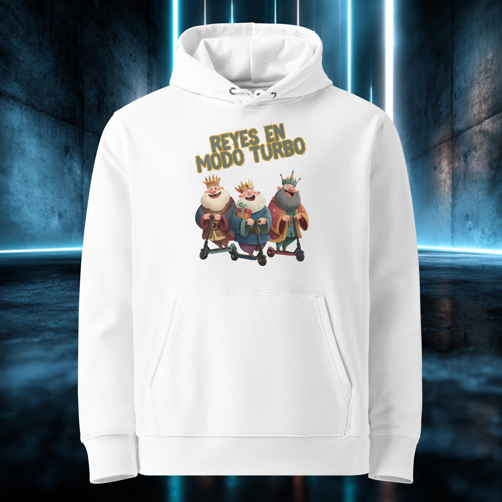 Sudadera orgánica con diseño Reyes en Modo Turbo