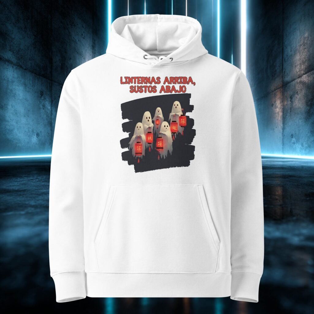 Sudadera orgánica con diseño Fantasmas con Farolillos
