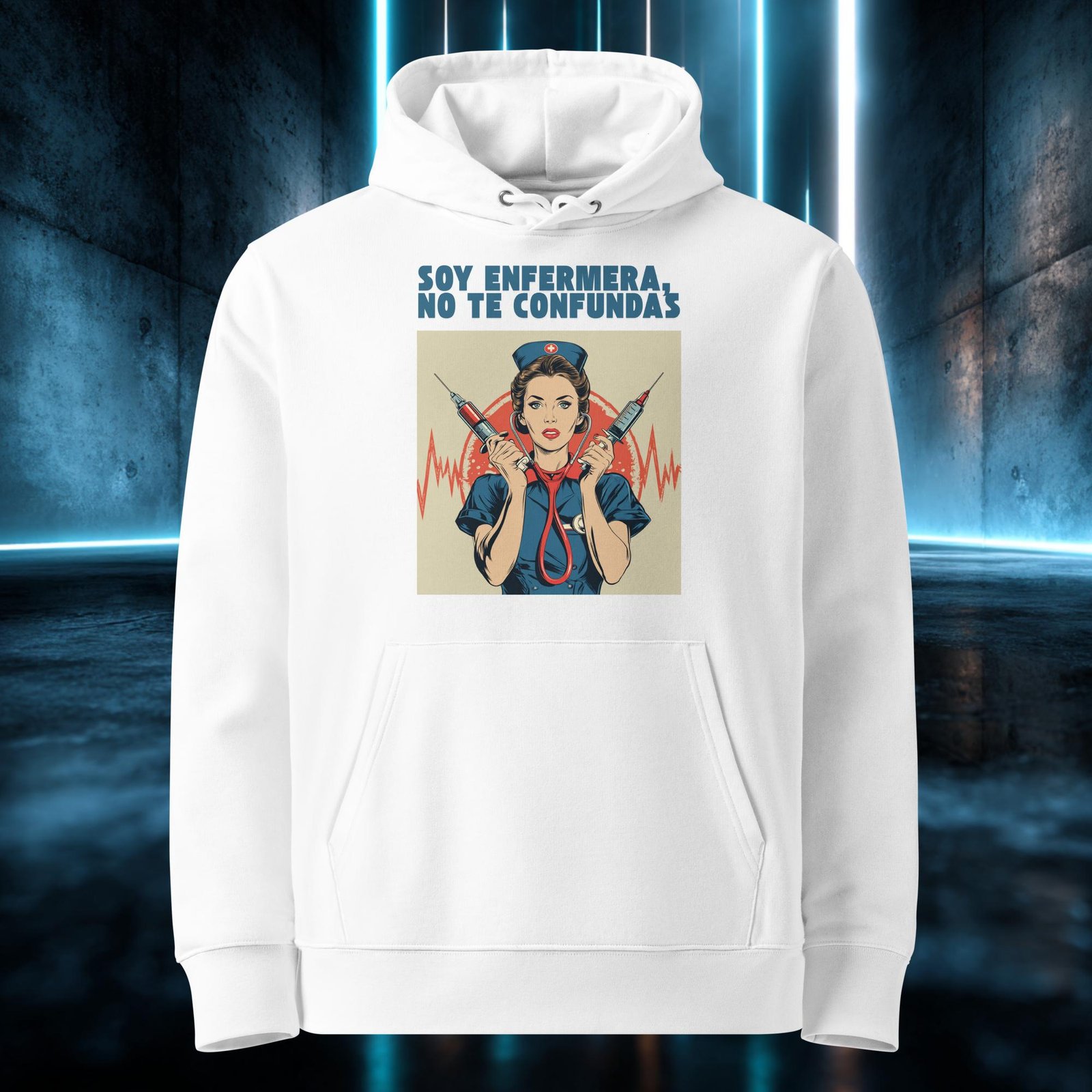 Sudadera orgánica con diseño Soy Enfermera, No Te Confundas — color 3