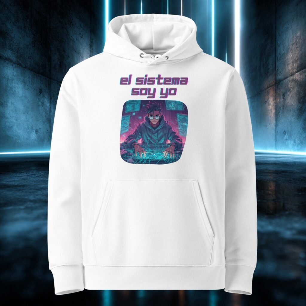 Sudadera orgánica con diseño El Sistema Soy Yo