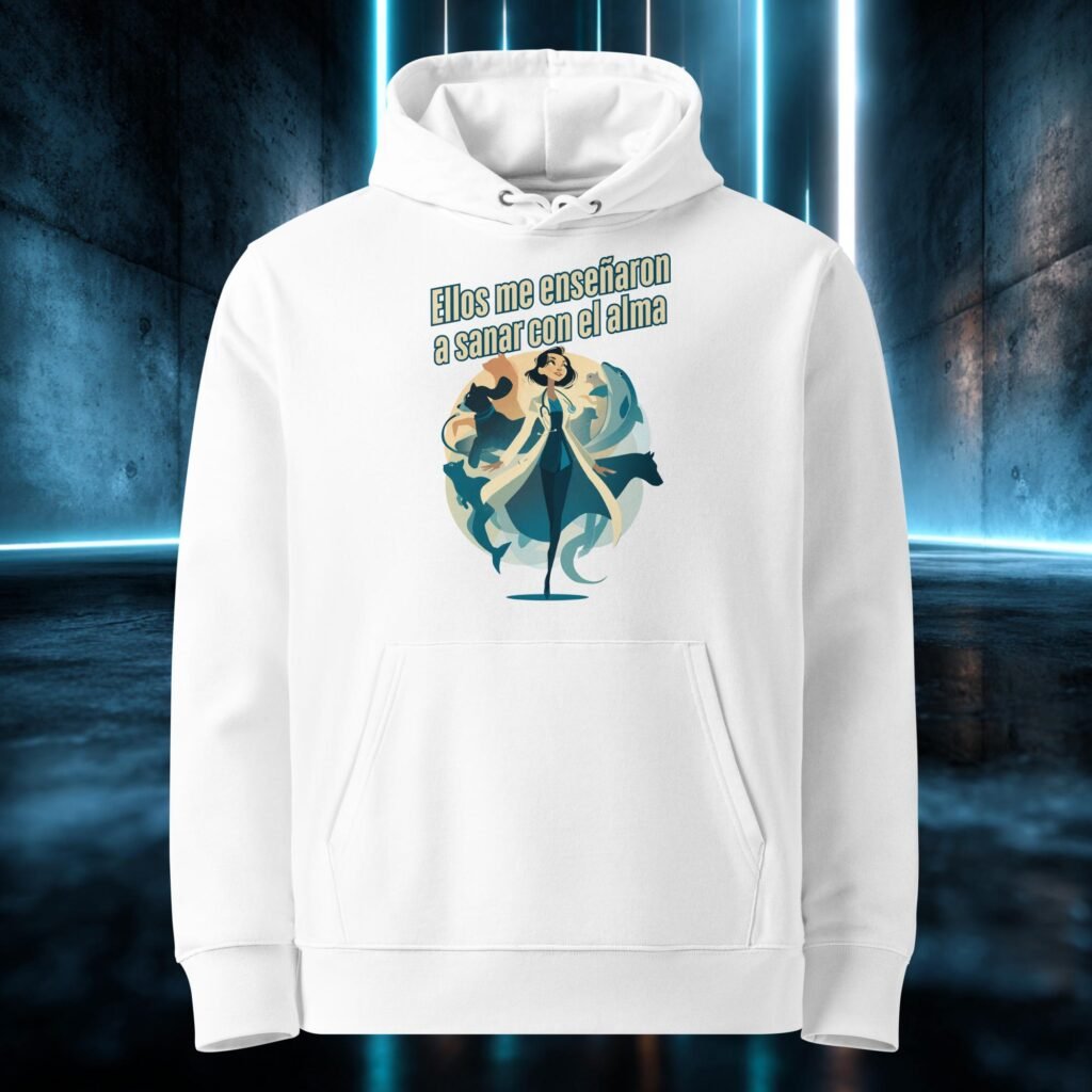 Sudadera orgánica con diseño Sanar con el Alma