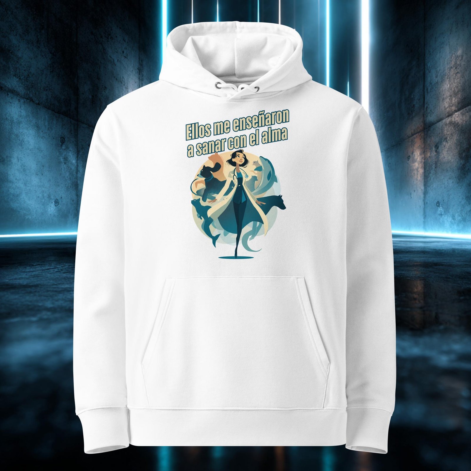 Sudadera orgánica con diseño Sanar con el Alma