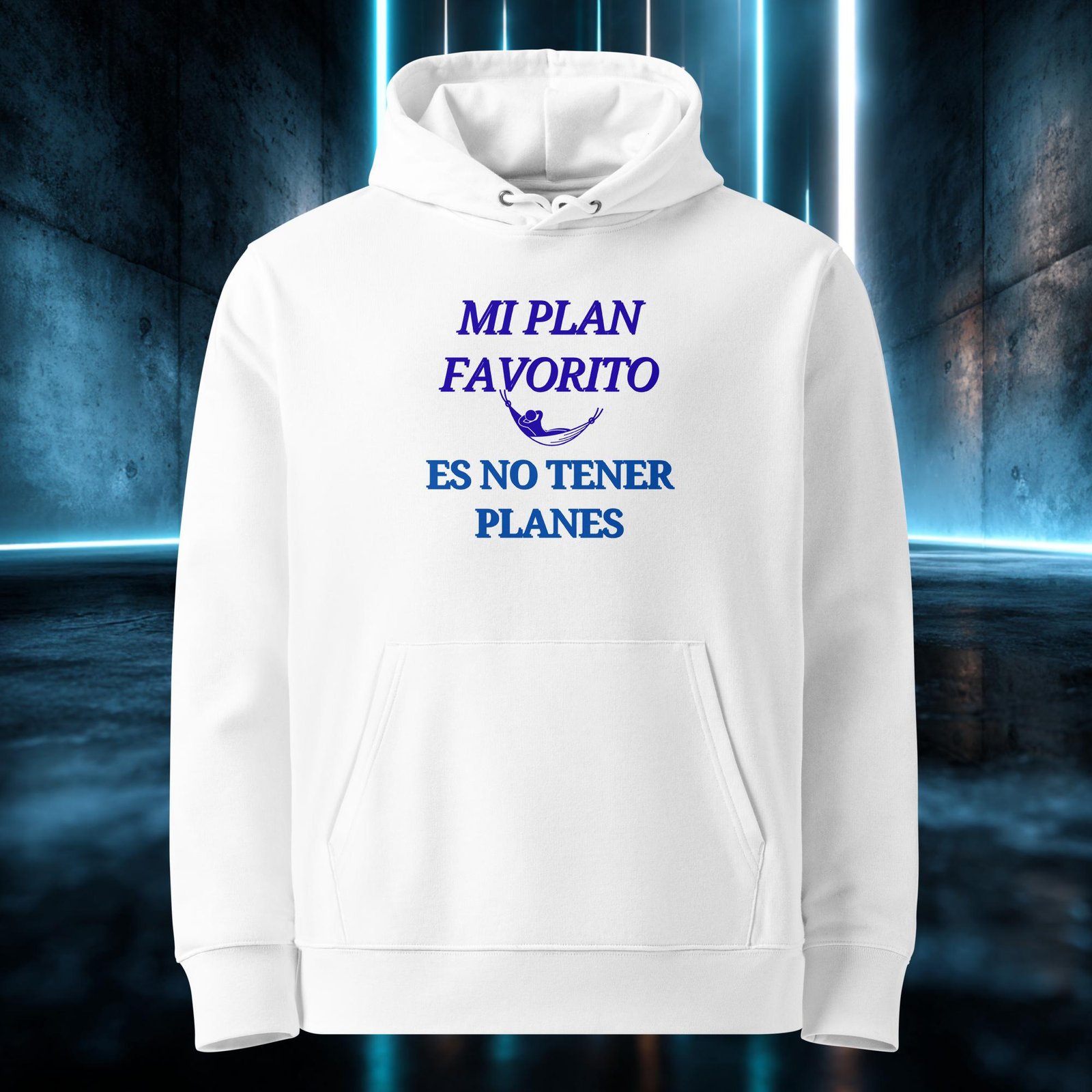 Sudadera orgánica con diseño Mi Plan Favorito Es No Tener Planes — color 3