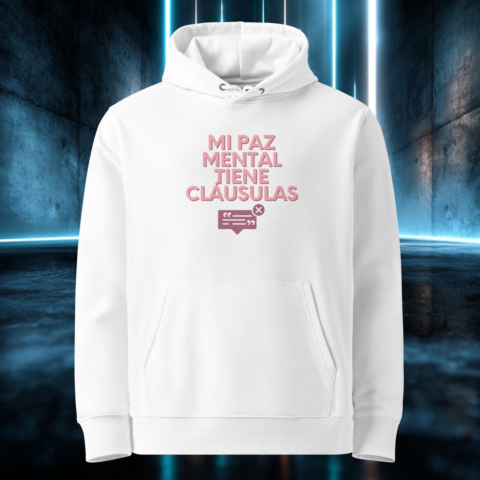 Sudadera orgánica con diseño Mi Paz Mental Tiene Cláusulas — color 3