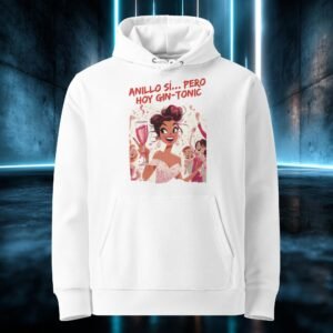Sudadera orgánica con diseño Anillo Sí, Hoy Gin-Tonic