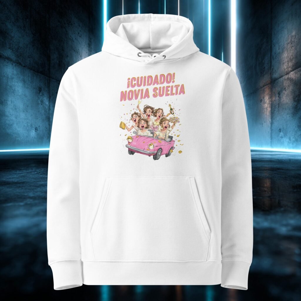 Sudadera orgánica con diseño Cuidado, Novia Suelta