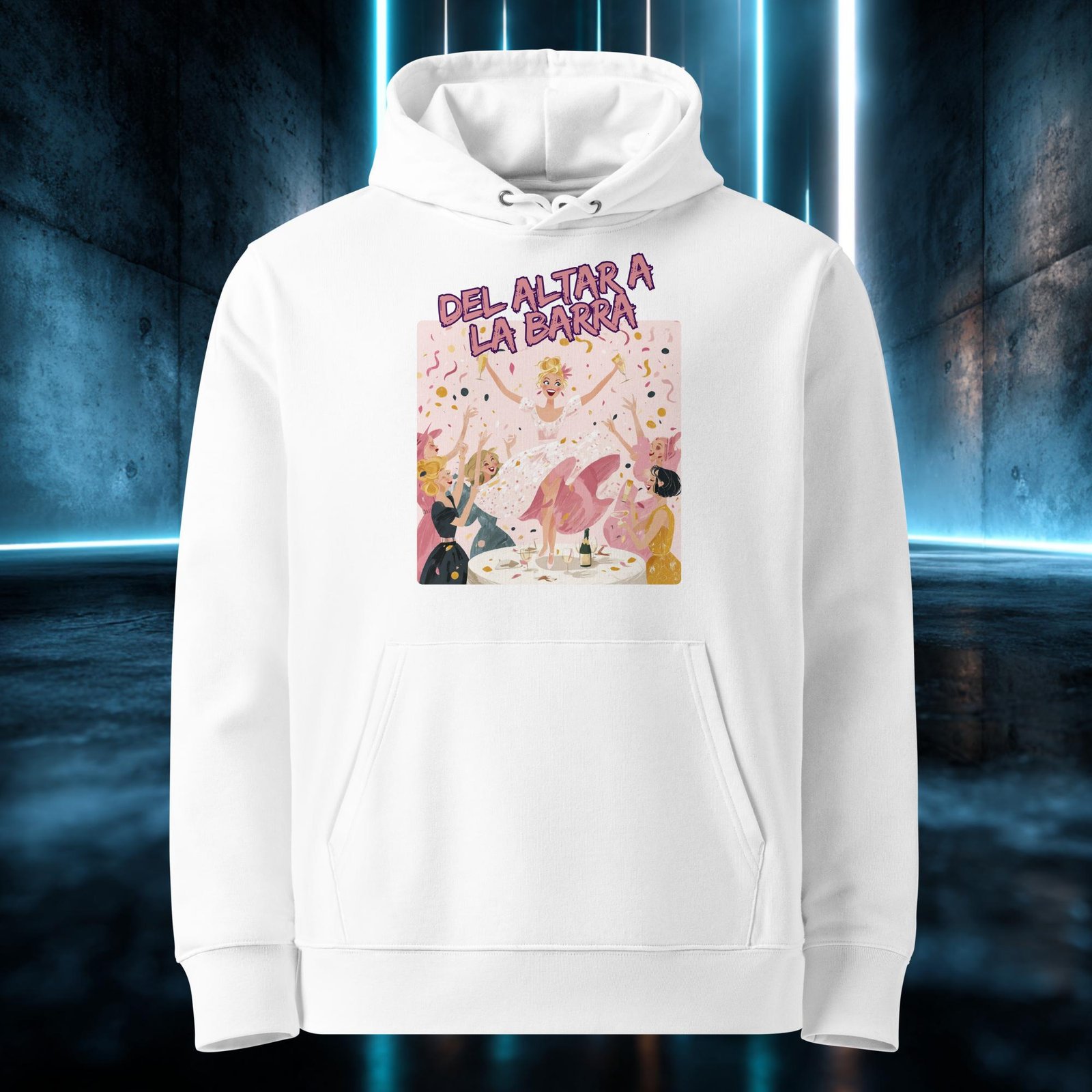 Sudadera orgánica con diseño Del Altar a la Barra — color 3