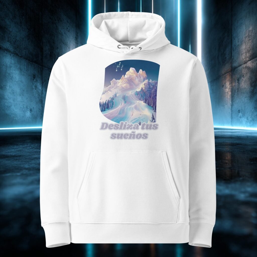 Sudadera orgánica con diseño Desliza tus Sueños