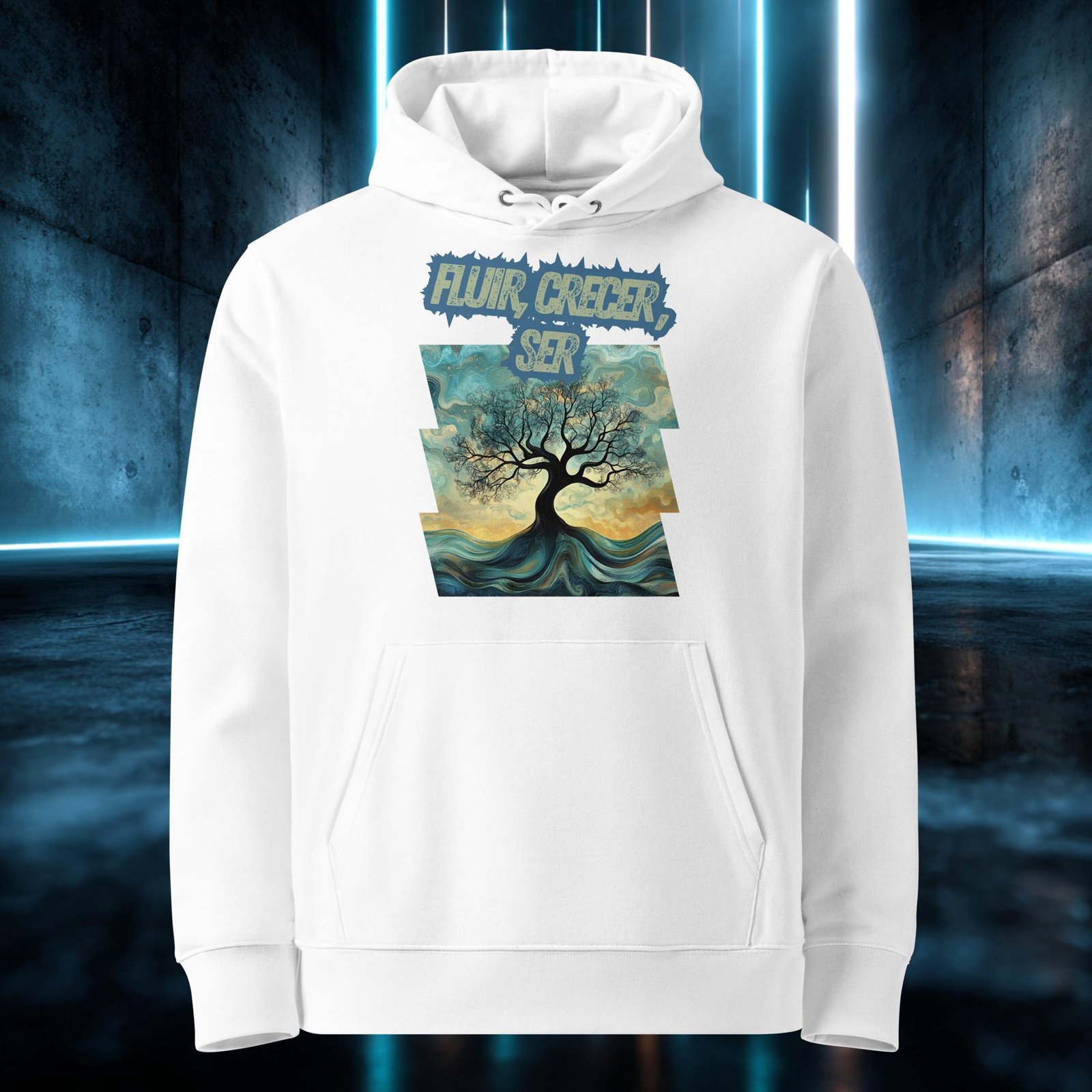 Sudadera orgánica con diseño Fluir, Crecer, Ser — color 3