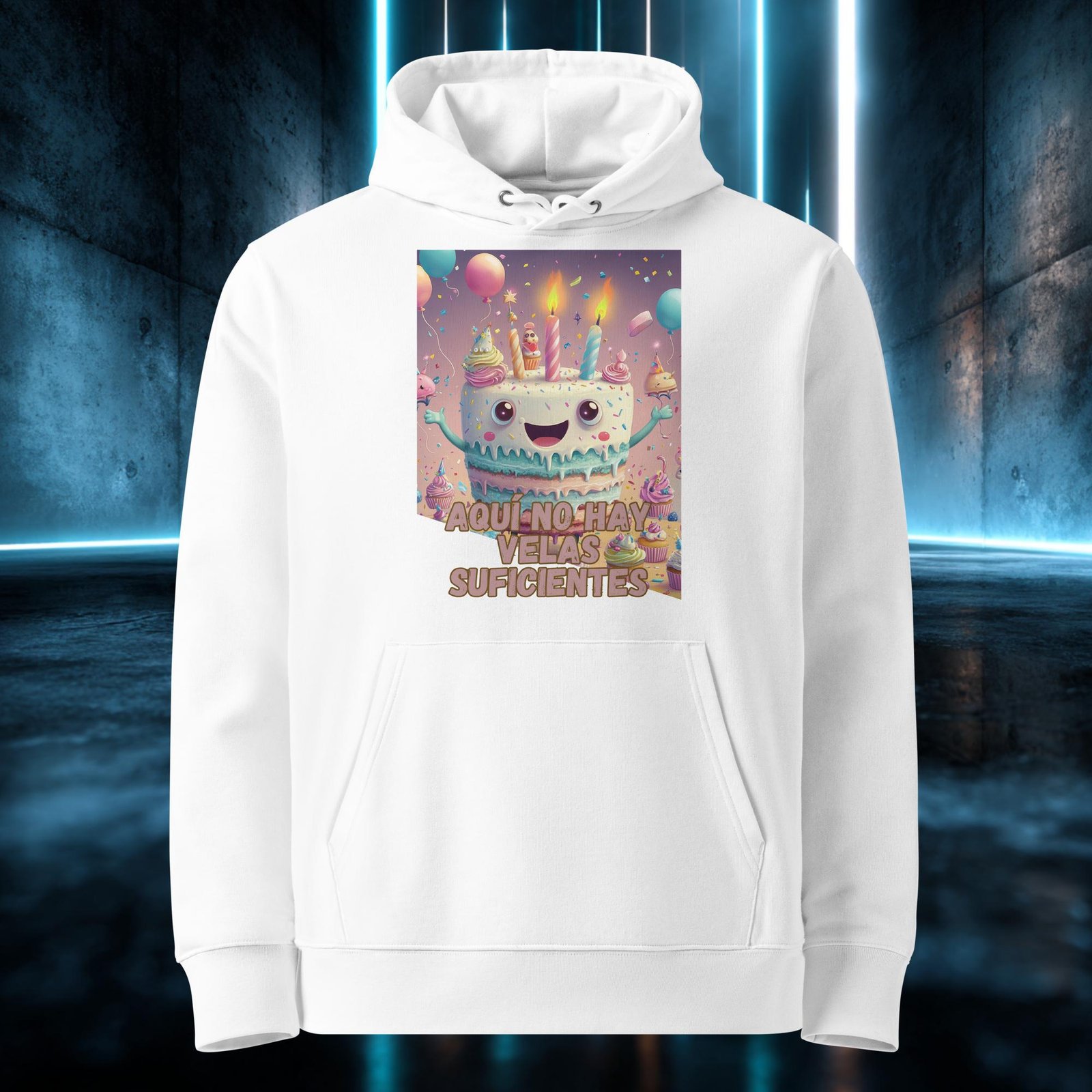 Sudadera orgánica con diseño Aquí No Hay Velas Suficientes — color 3