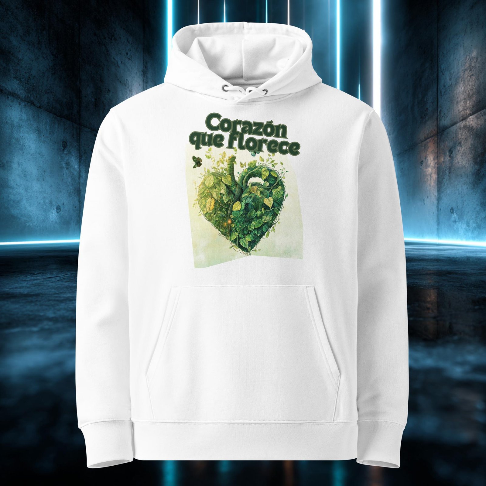 Sudadera orgánica con diseño Corazón que Florece — color 3