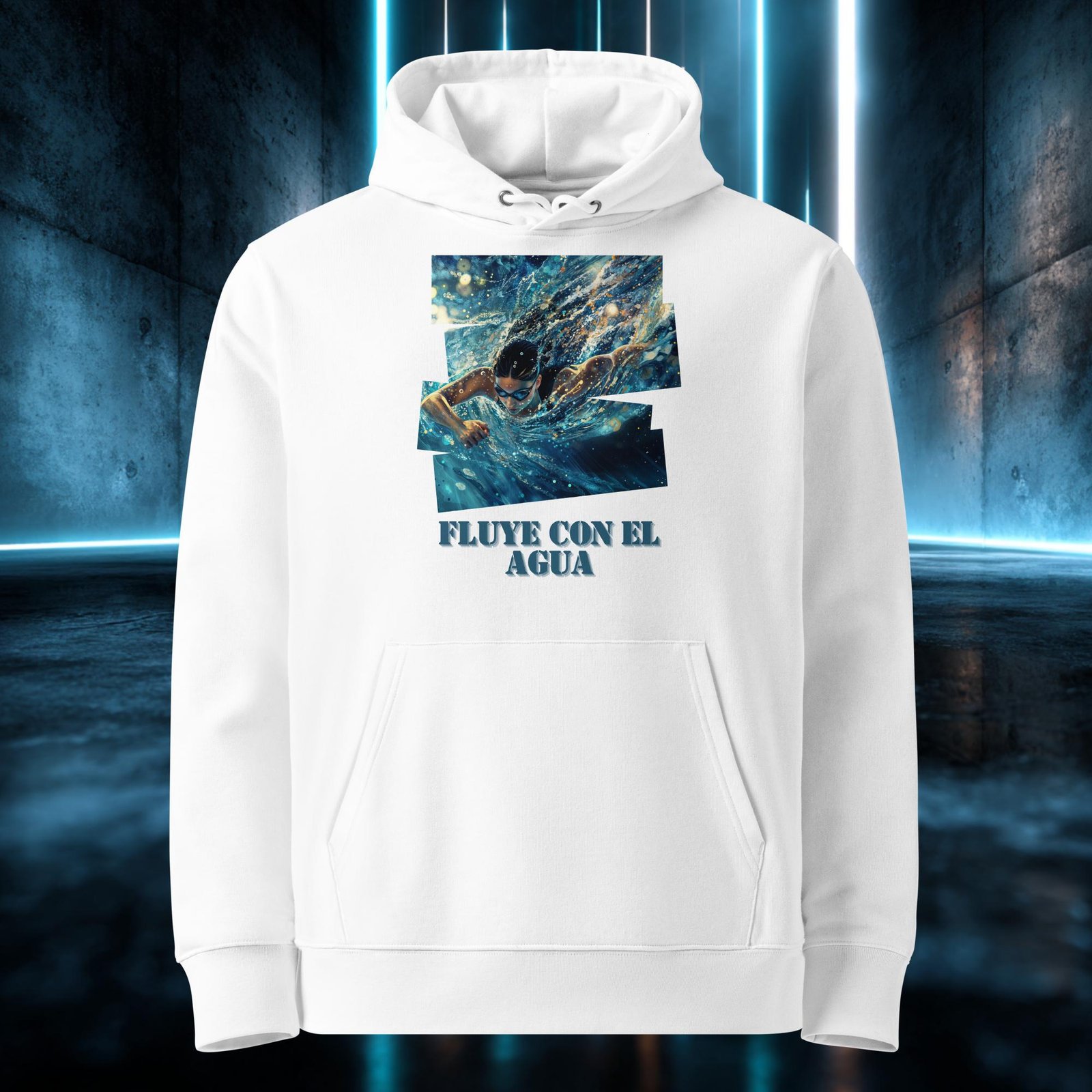 Sudadera orgánica con diseño Fluye con el Agua — color 3