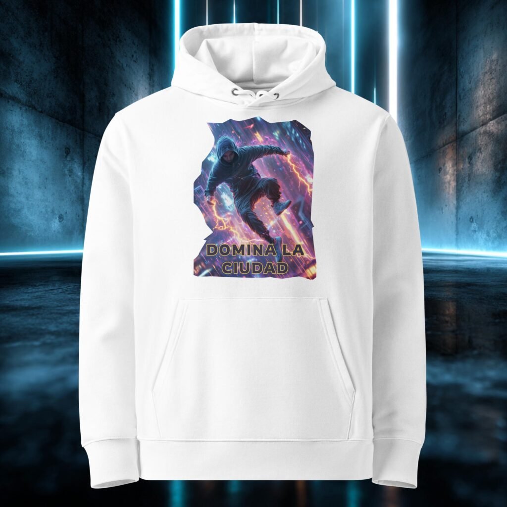 Sudadera orgánica con diseño Domina la Ciudad