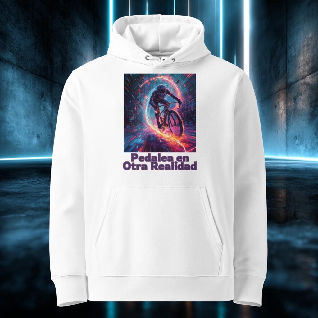 Sudadera orgánica con diseño Pedalea en Otra Realidad