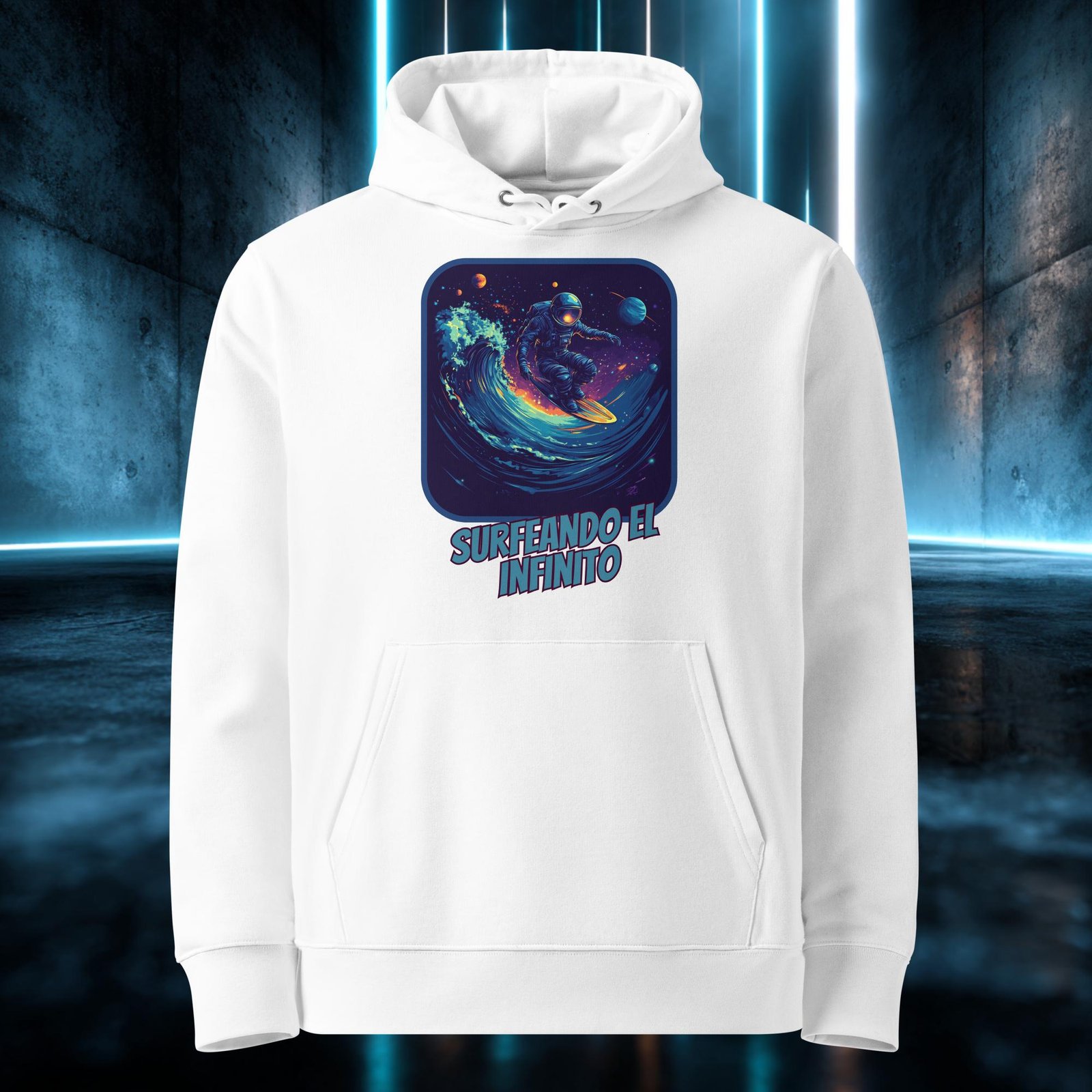 Sudadera orgánica con diseño Surfeando el Infinito — color 3