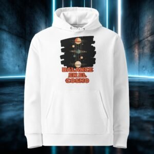 Sudadera orgánica con diseño Balance en el Cosmos