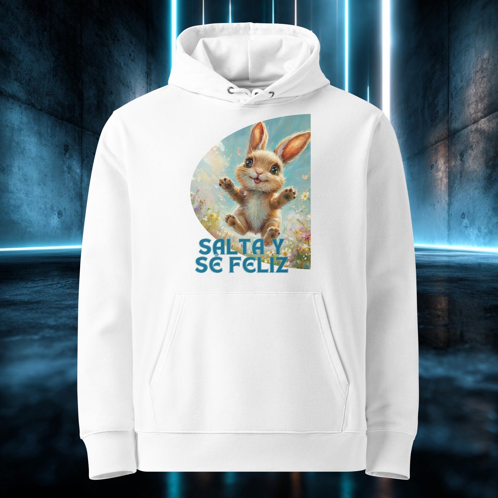 Sudadera orgánica con diseño Salta y Sé Feliz — color 3