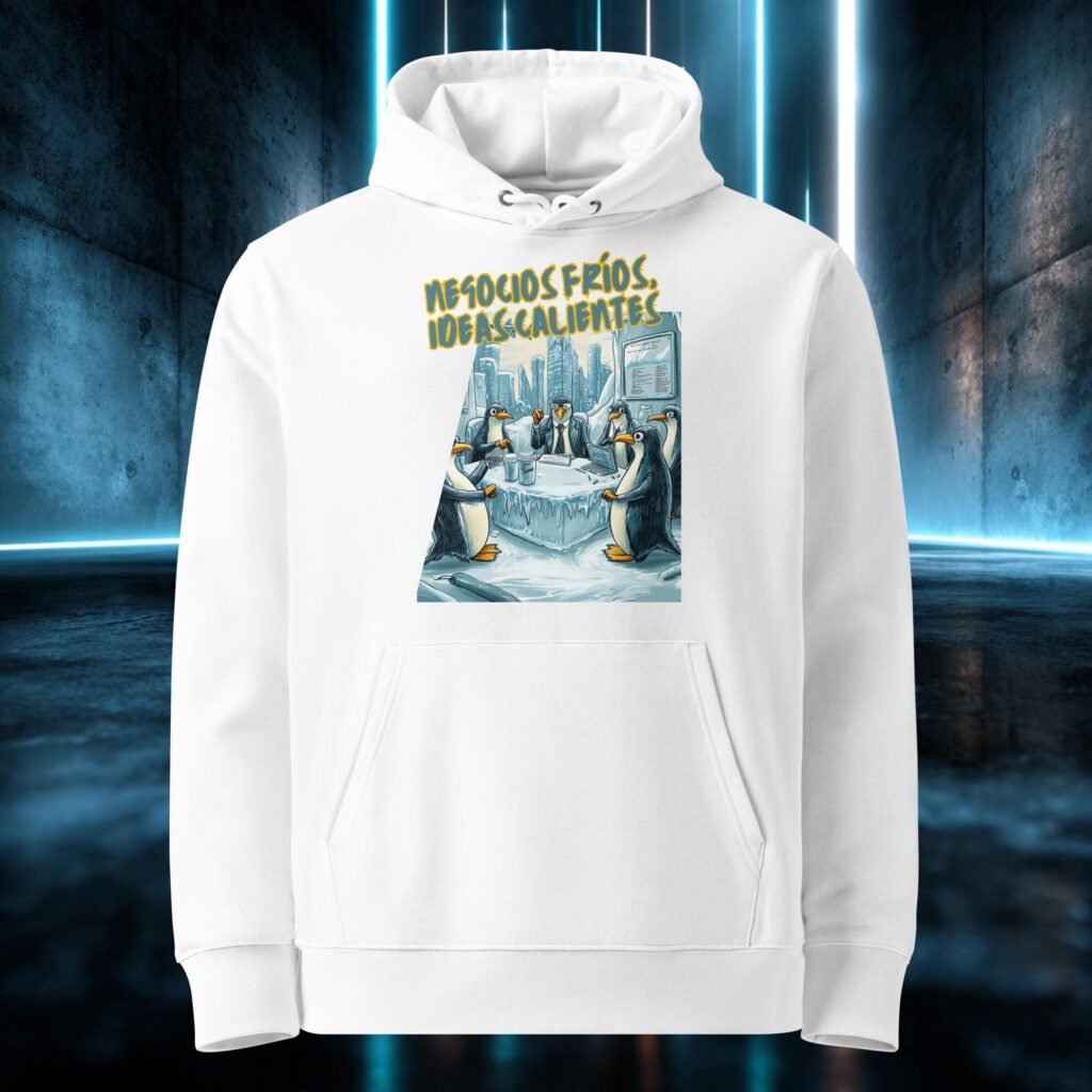Sudadera orgánica con diseño Negocios Fríos, Ideas Calientes