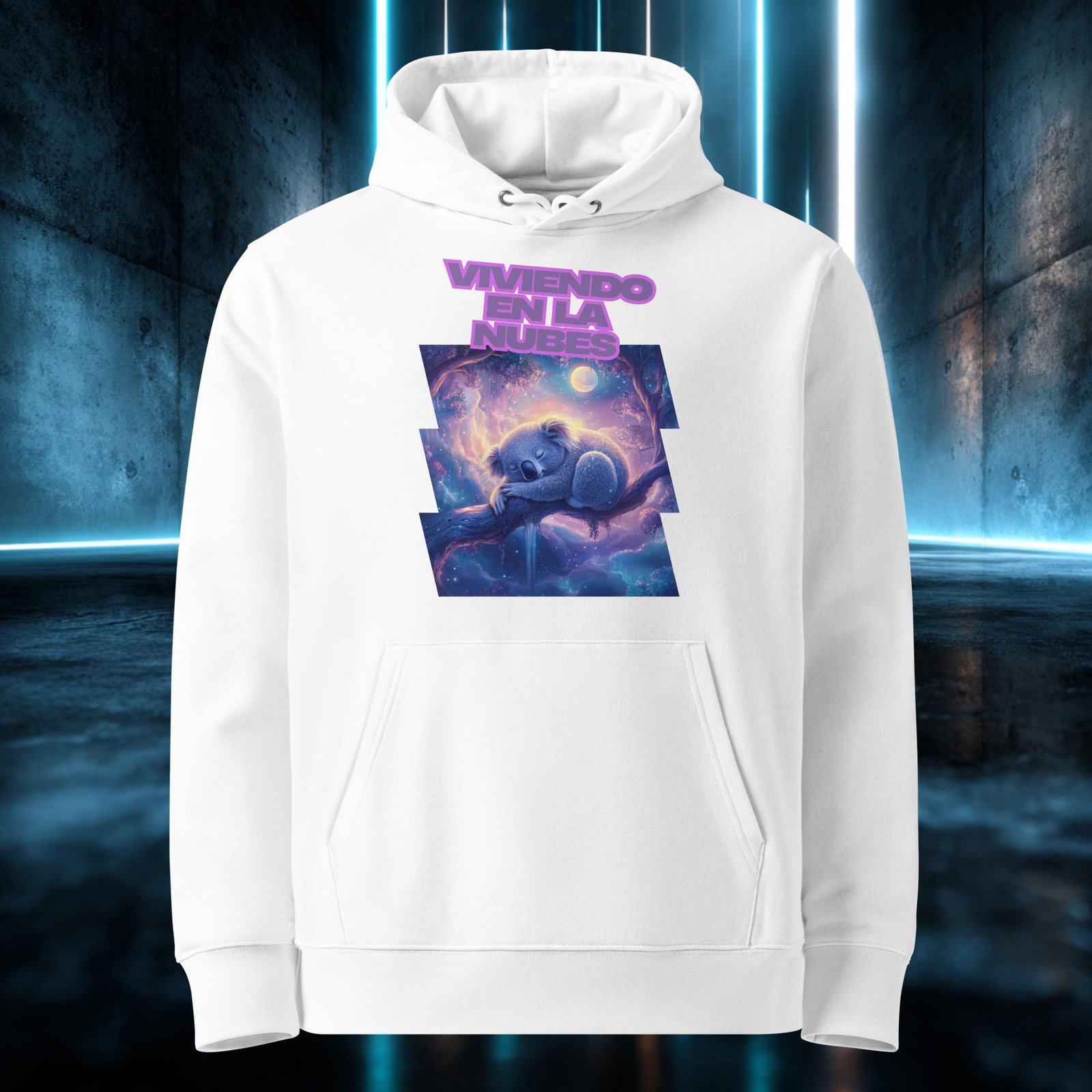 Sudadera orgánica con diseño Viviendo en las Nubes — color 3