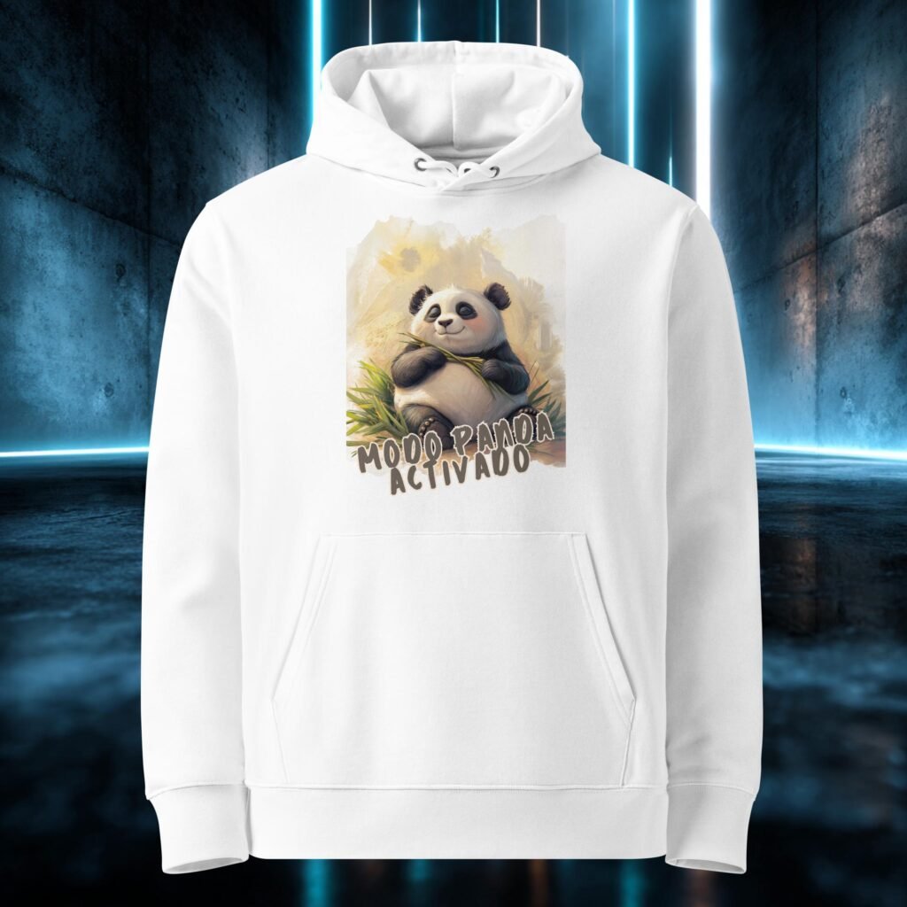 Sudadera orgánica con diseño Modo Panda Activado