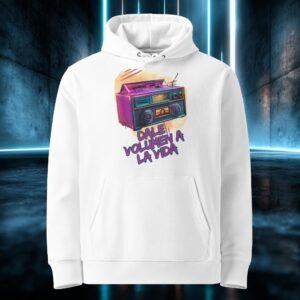 Sudadera orgánica con diseño Dale Volumen a la Vida