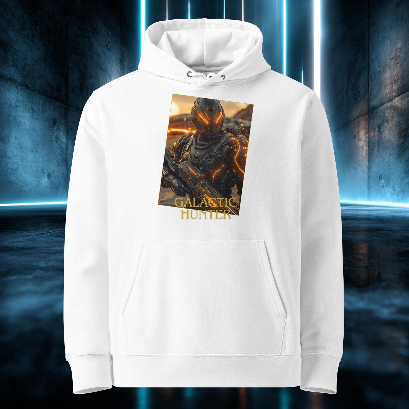 Sudadera orgánica con diseño Cazador Galáctico — color 3
