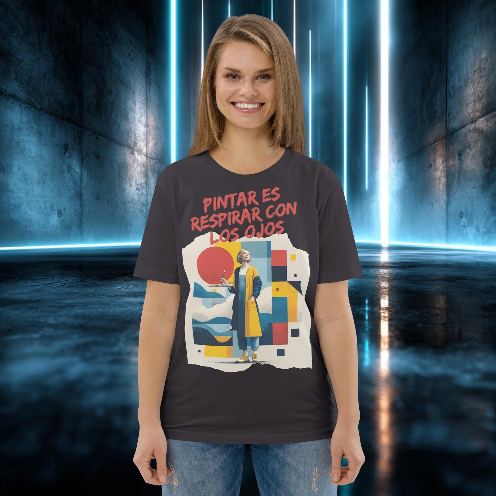 Camiseta orgánica con diseño Pintar Es Respirar con los Ojos — color 5